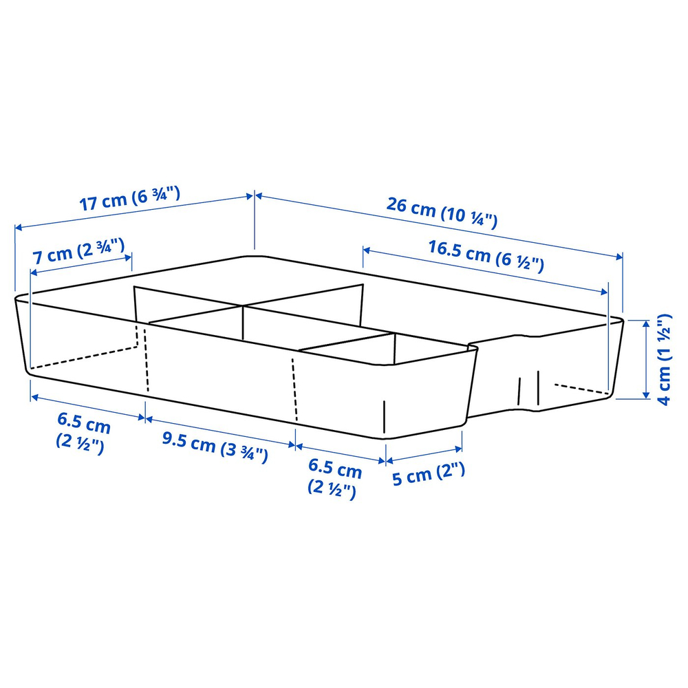 IKEA KUGGIS  (ИКЕА КУГГИС)  -  Вкладыш с 5 отделениями - белый