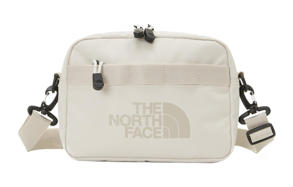 THE NORTH FACE Zip Closure Shoulder Bag, Crossbody Bag, Outdoor Bag Polyester Milk White Unisex