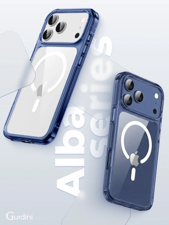 Чехол накладка iPhone 17 Pro / 18 Pro 6.3" Gurdini Alba Series Protective with Magsafe Dark Blue