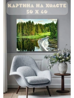 Картина на стену 40 X 50 Пейзаж лес