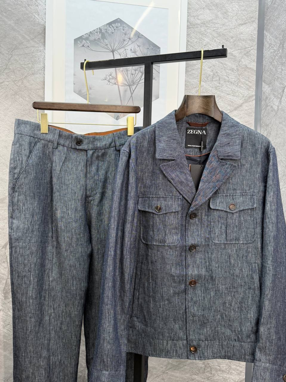 Льняной костюм Zegna