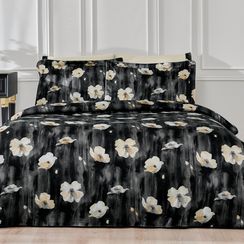Постельное белье DITSY чёрный жатка deluxe TIVOLYO HOME Турция