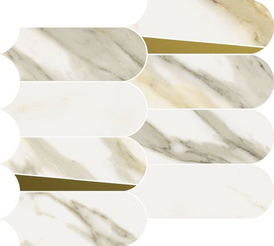 Мозаика Stellaris Calacata Gold Mosaico Elegant 32.5x36.1