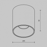 Накладной светильник Maytoni Technical Alfa LED C064CL-12W4K-RD-WB