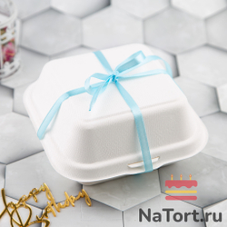 Коробочка для мини торта(бенто) гладкая (15 х 15 х 8 см) 50 шт