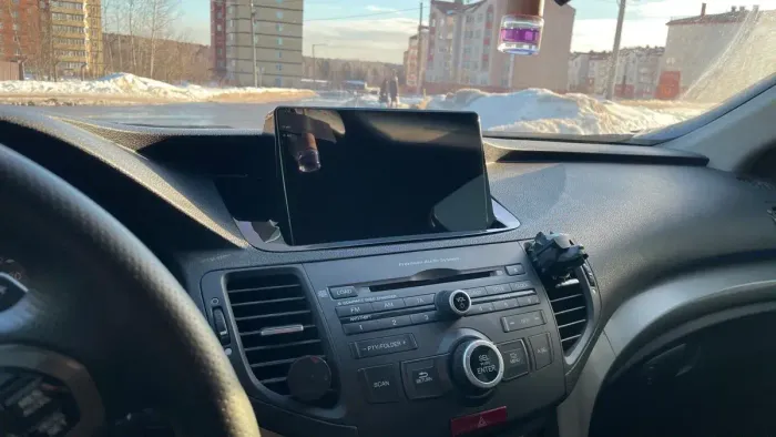Магнитола для Honda Accord 2008-2012 - Kuberg SF-9228-3 (с усилителем, BSJ, рамка матовая) QLed+2K, Android 13, Быстрейшая, CarPlay, 4G SIM-слот