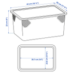 Ящик для хранения IKEA TROFAST (ТРУФАСТ), Серо-синий, 42x30x23 см