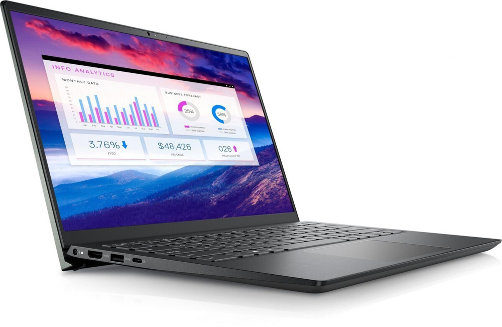 Ноутбук Dell Vostro 5410-4441 Intel Core i5 11300H, 3.1 GHz - 4.4 GHz, 8192 Mb, 14; Full HD 1920x1080, 256 Gb SSD, DVD нет, nVidia GeForce MX450 2048 Mb, Windows 10 Home, серый