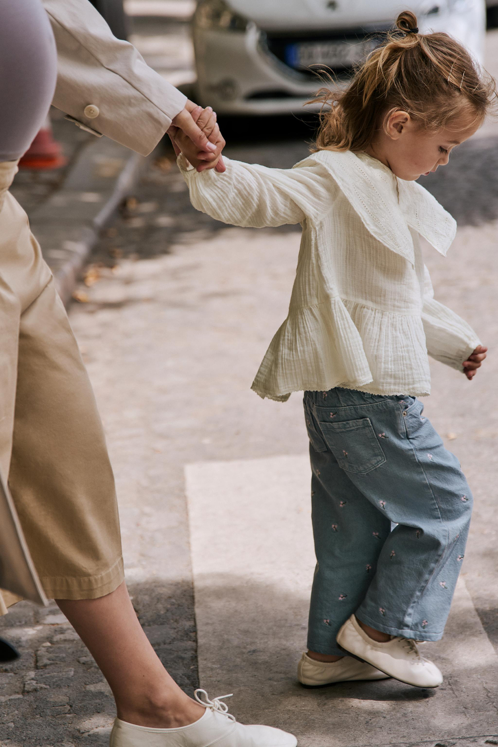 ZARA ФАКТУРНАЯ БЛУЗА В РОМАНТИЧЕСКОМ СТИЛЕ, ЭКРЮ