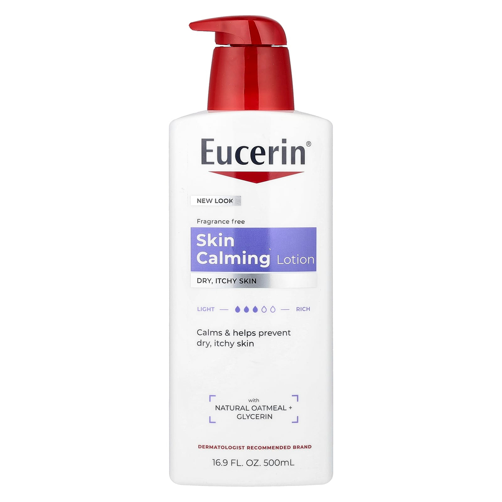 Eucerin, успокаивающий лосьон, для сухой и зудящей кожи, без отдушки, 500 мл (16,9 жидк. унции)