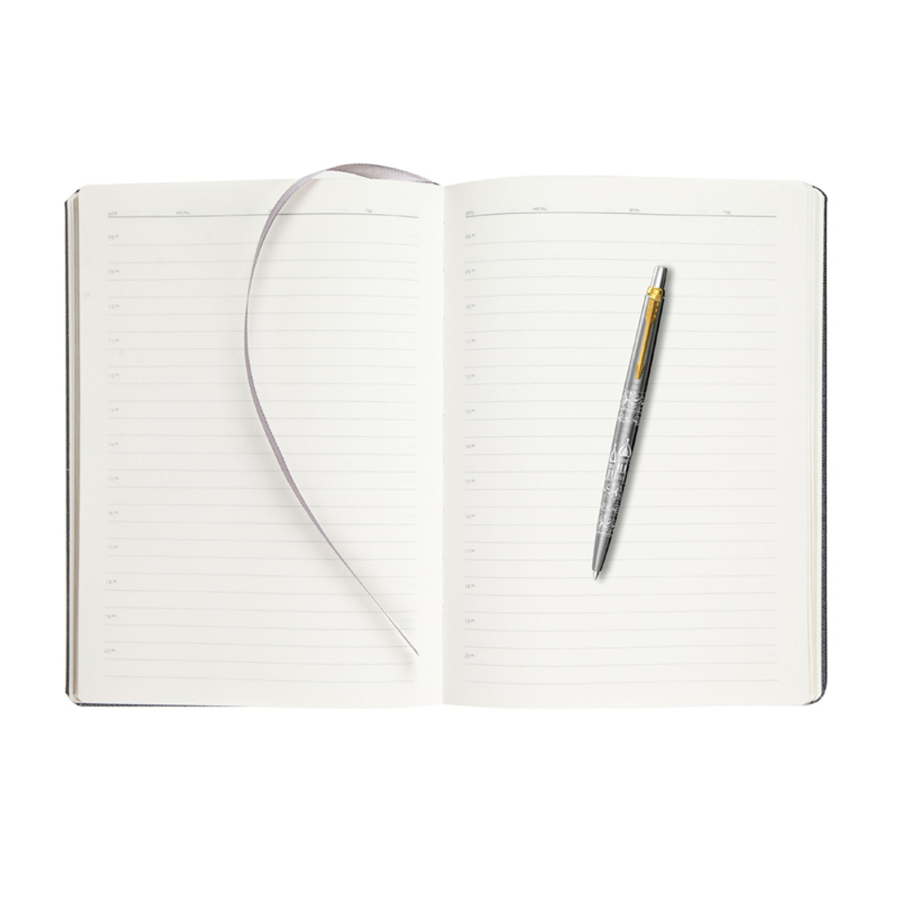 Подарочный набор: Шариковая ручка Parker Jotter Russia + ежедневник, коричневый