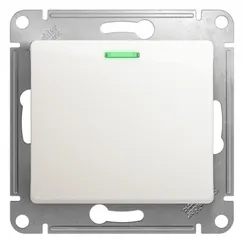 Выключатель одноклавишный с подсветкой Systeme Electric Glossa Перламутр GSL000613