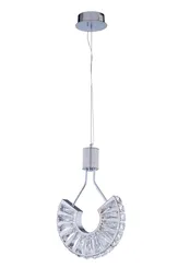 Светильник подвесной светодиодный NewRgy 6019R/10W CHROME+CLEAR, 10 Вт, хромированный и прозрачный