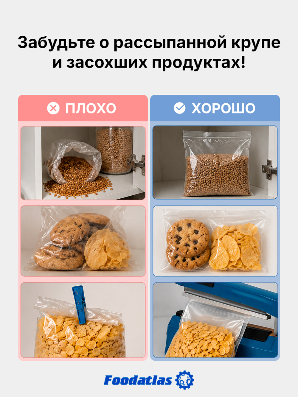 Запаиватель пакетов ручной PFS-400 (пластик, 3 мм) Foodatlas