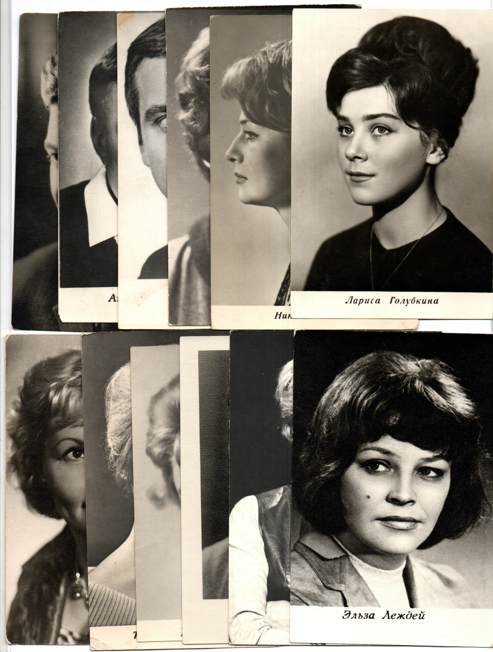 №84 Открытки Артисты и актёры СССР 1960–1970-е г. 25 штук. Чёрно-белые, чистые, без повторов
