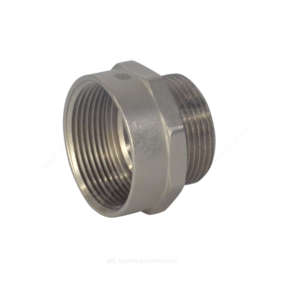 Переход латунь никель Ду 15х10 (1/2"х3/8") ВР/НР SantechSystems