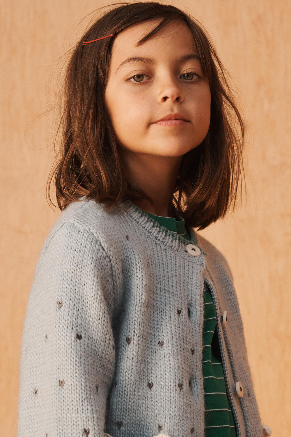 ZARA КАРДИГАН С КРУЖЕВОМ - LIMITED EDITION, ПАСТЕЛЬНО -СИНИЙ