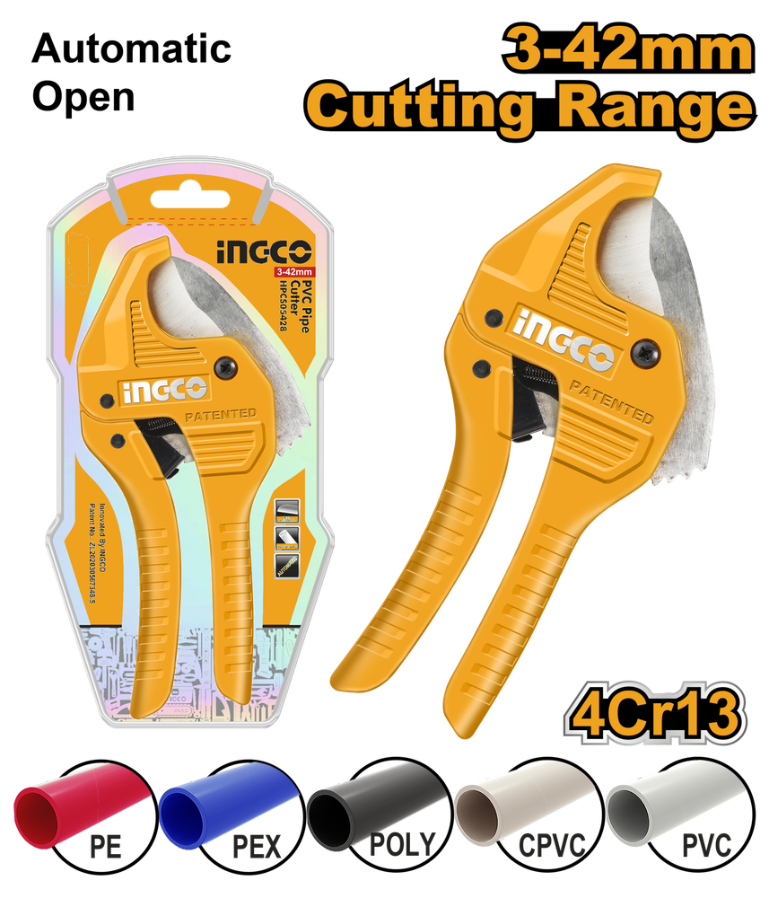 Ножницы для резки ПВХ труб INGCO HPCS05428 3-42 мм Ножницы для резки ПВХ труб INGCO HPCS05428 3-42 мм