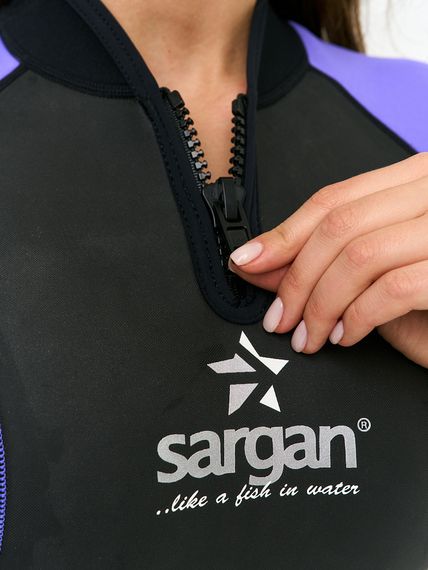 Гидрокостюм Sargan Nero 2.0 Shorty Pro lady 2 мм черно-сиреневый