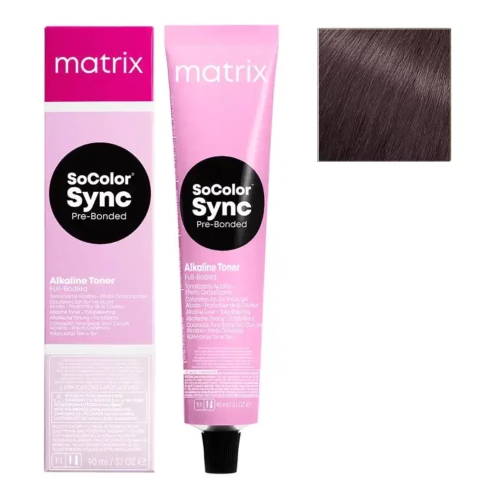 Matrix Super Sync Безаммиачный краситель для волос, 7VA Блонд перламутровый пепельный, 90 мл