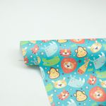 Упаковочная бумага (0,5*0,7 м) Веселые животные, 1 шт.