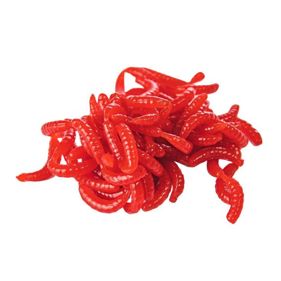 Насадка искусственная съедобная Опарыш красный (Red maggot) Helios (HS-NO-RM)