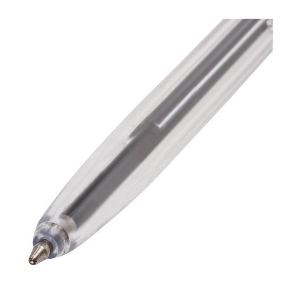 Ручка шариковая Brauberg Line синяя, 1.0мм, прозрачный корпус