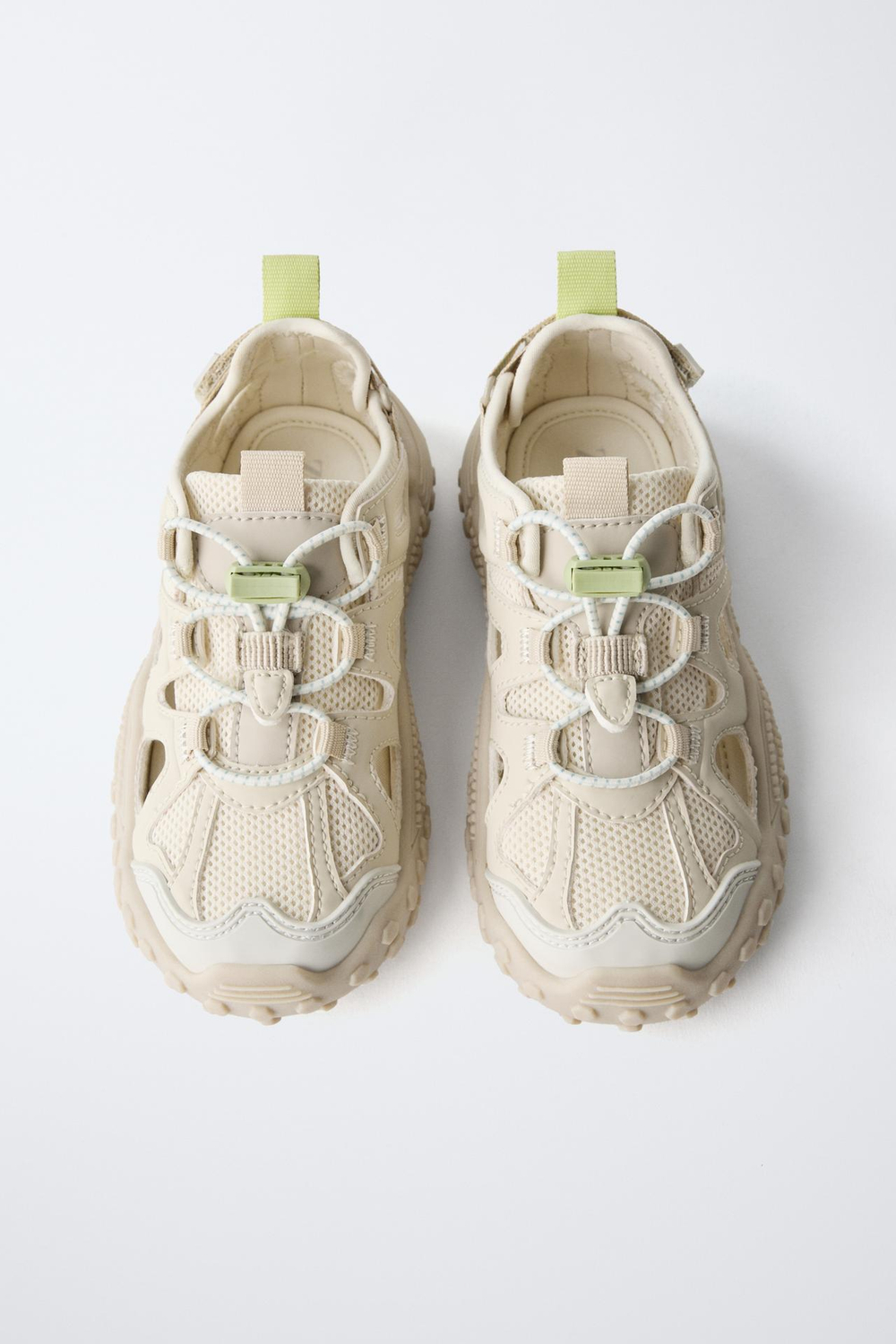 ZARA BAREFOOT КРОССОВКИ С ВЫРЕЗАМИ, ЭКРЮ