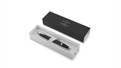 Шариковая ручка Parker IM Mat Black CT лак матовый, стержень: M, цвет чернил: blue, в подарочной упаковке.