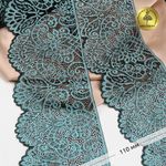Кружево эластичное (стрейч) шир.110 мм / 3 метра, 40992PP цв.т.зеленый+св.зеленый, Kruzhevo