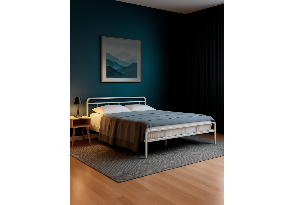 Кровать Woodville Рейк 160х200 белая