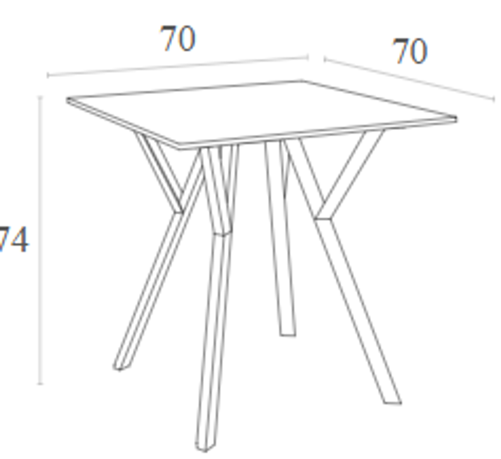 Стол пластиковый Max Table 70