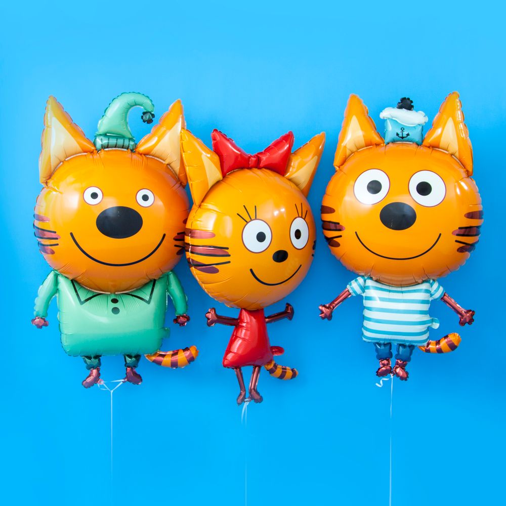 Шар (34"/86 см) Фигура, Три Кота, Карамелька, в упаковке 1 шт.