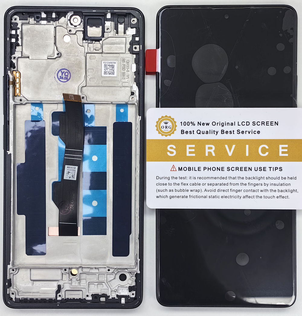 Дисплей Xiaomi Redmi Note 13 Pro 5G/X6 5G на черной рамке YQ (ORG)