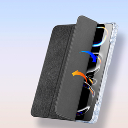 Чехол книжка черного цвета от Dux Ducis для Apple iPad Pro 13 с 2024 года, серия Unid Series Case, с держателем Apple Pencil и функцией автоматического перехода в спящий режим