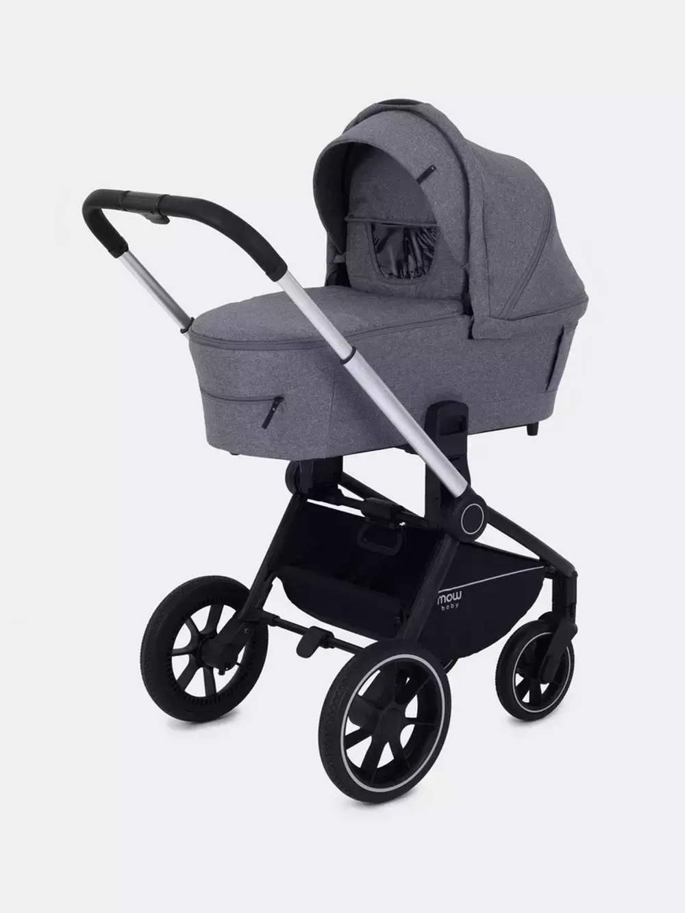 Коляска детская MOWBaby "ZOOM"PU (2в1) RA086 Silver Grey