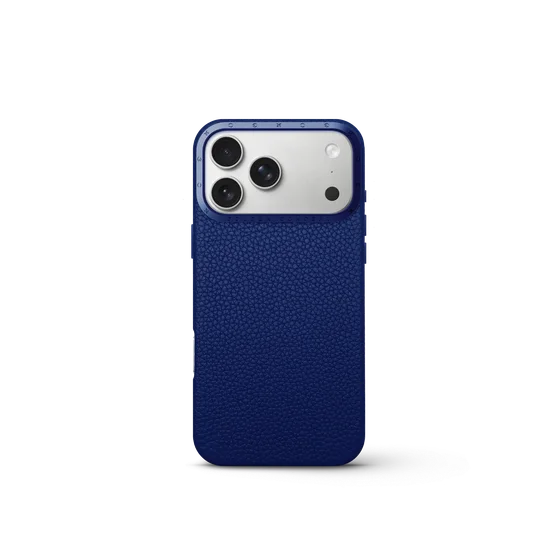 Чехол для iPhone 17 - Зернистая кожа - синий