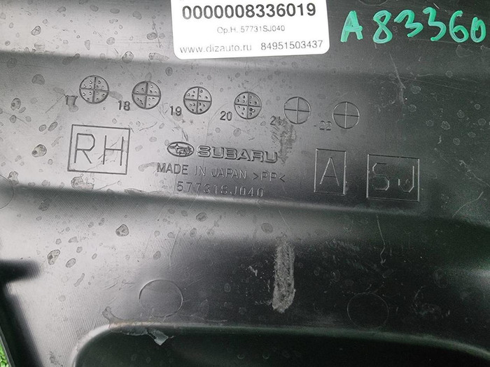 Накладка ПТФ правая Subaru Forester 5 SK (18-21)