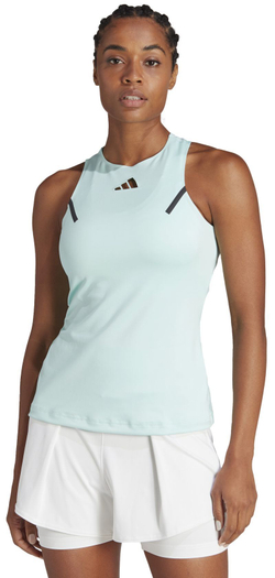Женский топ теннисный Adidas Tennis Premium Tank - semi flash/aqua
