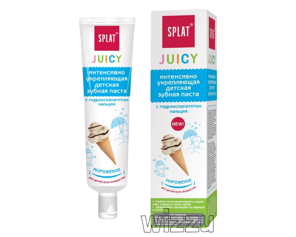 Зуб. Паста SPLAT KIDS Juicy Мороженое 35мл