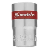 Головка торцевая, 17 мм, шестигранная, CrV, под квадрат 1/2, хромированная Matrix — фото 4