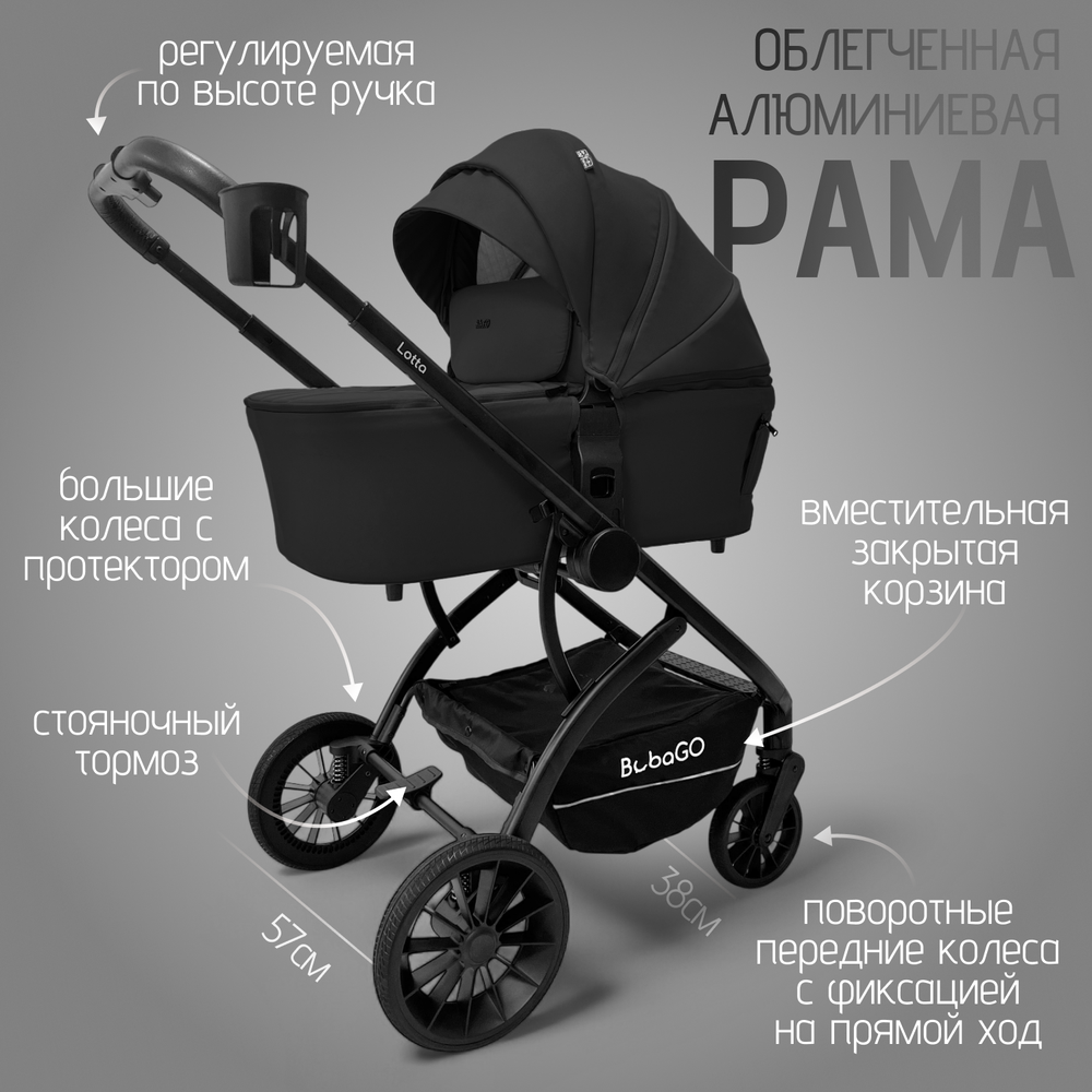 Модульная коляска BubaGO Lotta Thermo 3в1