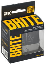 BRITE Кнопка звонка с индикацией для отелей 10А ВС10-1-9-БрС сталь IEK