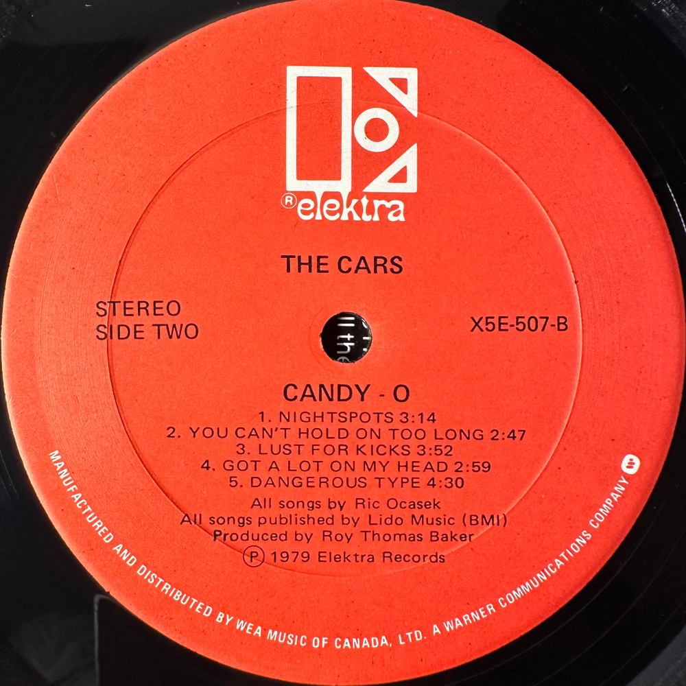 The Cars ‎– Candy-O (Канада 1979г.)