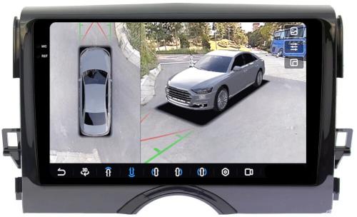 Магнитола для Toyota Mark X 130 2009-2019 - FarCar BX9-360-9537 монитор 9.5" 2K QLED на Android 13, Быстрая, CarPlay, 4G SIM-слот, 4 камеры в комплекте