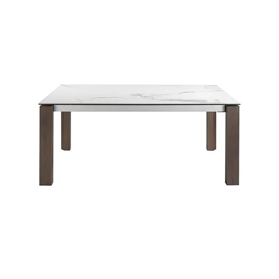 Раздвижной стол Angel Cerda D2058BA/1095, 180-235х90 см, белая керамика, орех