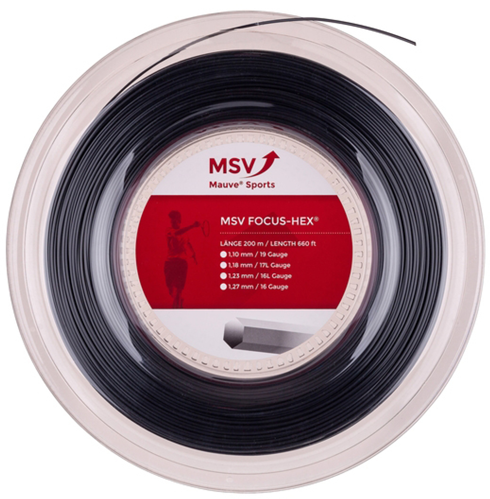 Струны теннисные MSV Focus Hex (200 m) - black