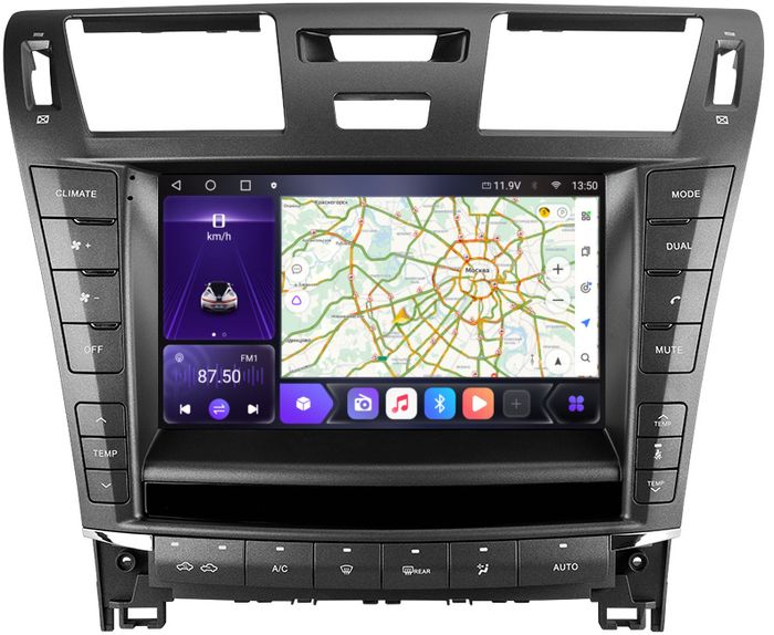 Магнитола для Lexus LS460 2009-2012 (рестайлинг, рамка 10) - Kuberg SF-1303-2-B QLed+2K, Android 12, Быстрая, CarPlay, 4G SIM-слот