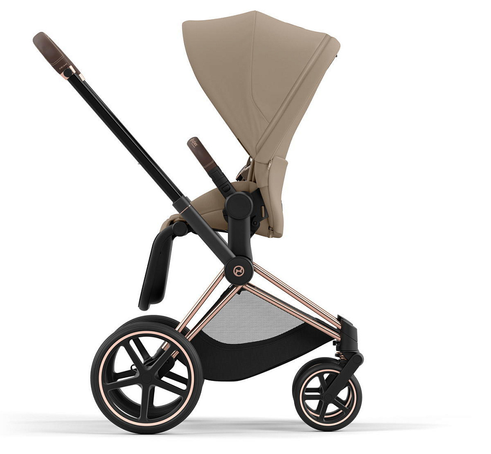 Коляска 2 в 1 Cybex Priam IV Rosegold complete Cozy Beige