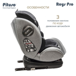 Pituso Удерживающее устройство для детей 0-36 кг Roys Grey, Black Inlay